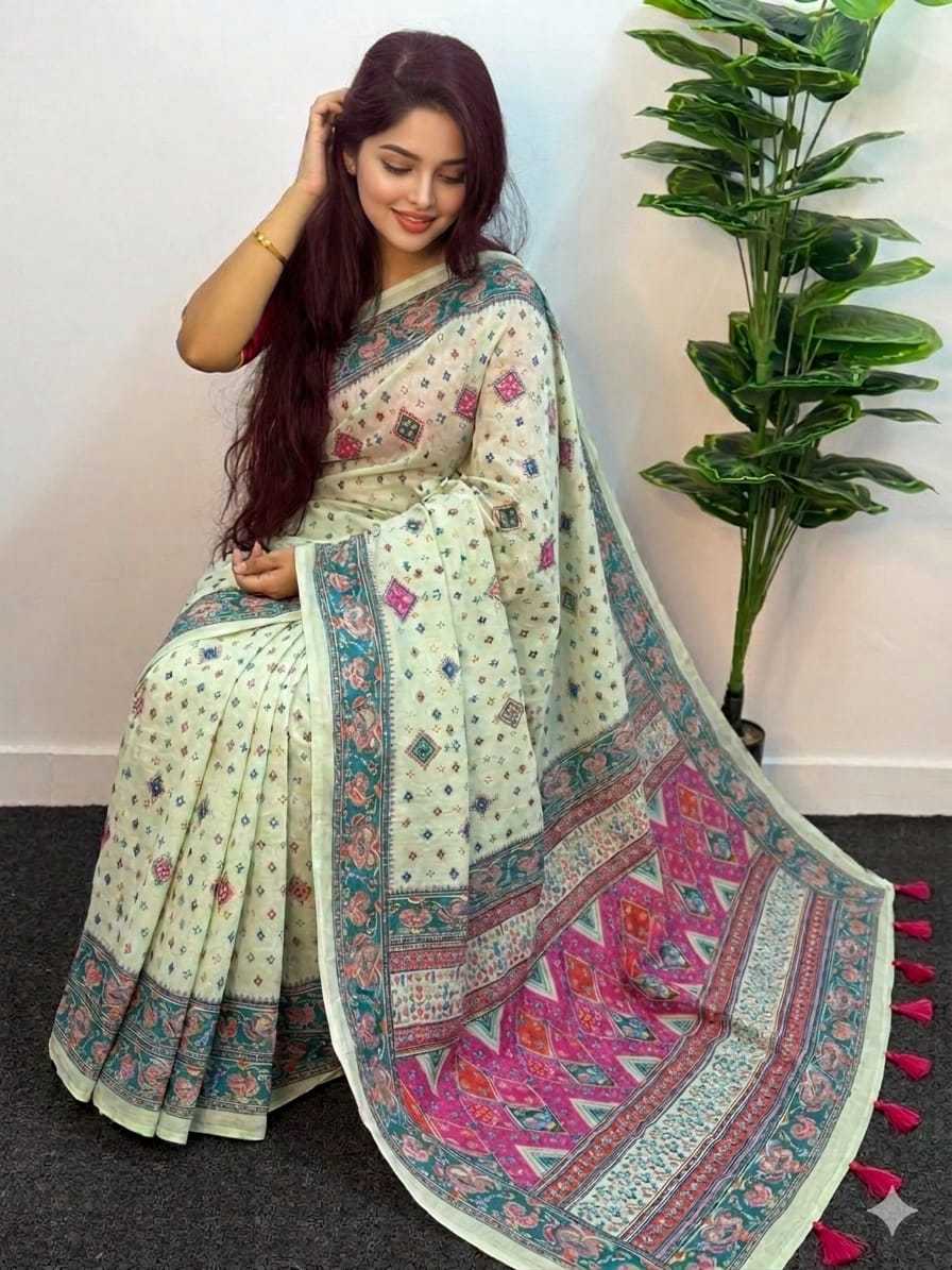 প্রিমিয়াম জামদানি টাঙ্গাইল শাড়ি 2.0 - Image 4