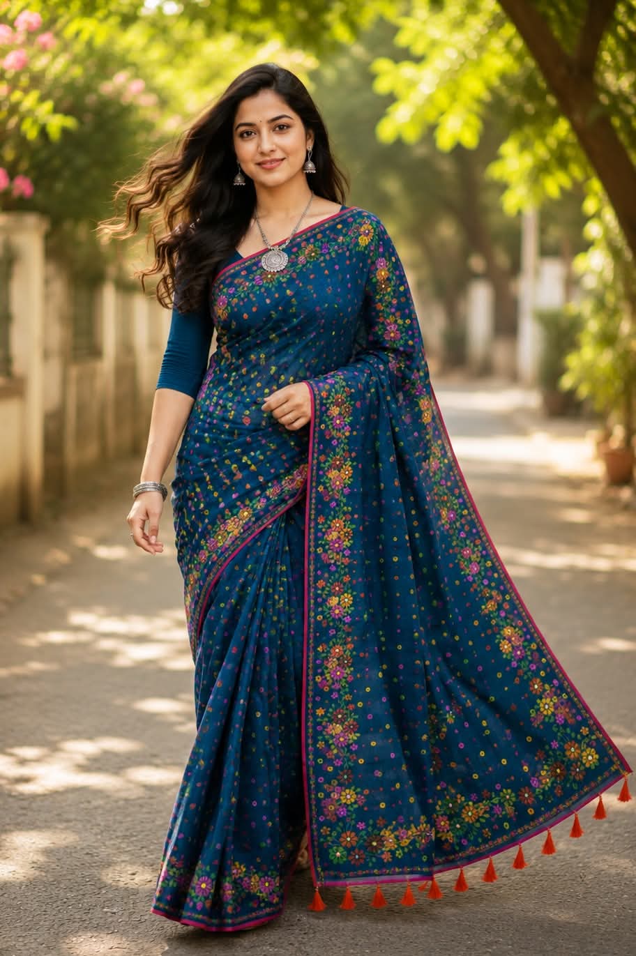 লাক্সারি আড়ং সিল্ক শাড়ি - Image 2