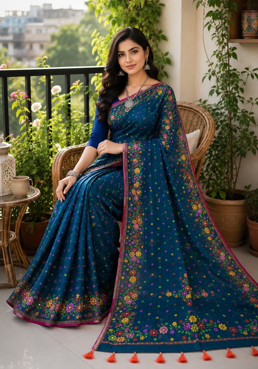 লাক্সারি আড়ং সিল্ক শাড়ি - Image 3